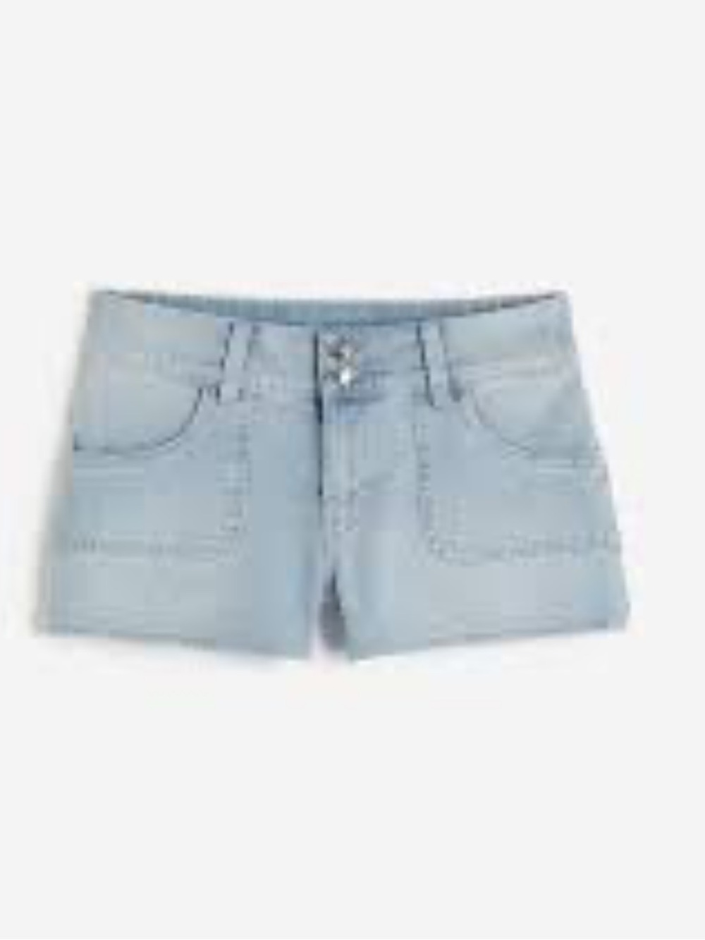 H&M Light Blue Denim Shortie Shorts Size XXL